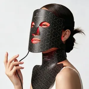 LED Light Therapy Silicone Mask for Face and Neck Firming and Brightening, 4-Color, 480 LED Beads