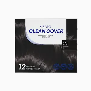 Vaaig Hair Dye Cream 2N Permanent Color Kit Salon-Grade Vibrant Color Long-Lasting Fade-Resistant Gentle for Sensitive Scalp Low-Allergy Formula Dermatologically Tested Food-Grade Certified Safe for Home Use Easy Application All-in-One