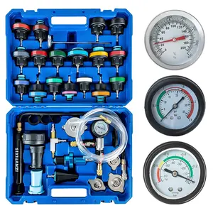 34 count Coolant  Tester and Vacuum Refill Kit with 25 Radiator Adapters, Universal Radiator  Tester Kit for Automotive Cooling System Water  Leakage Detection