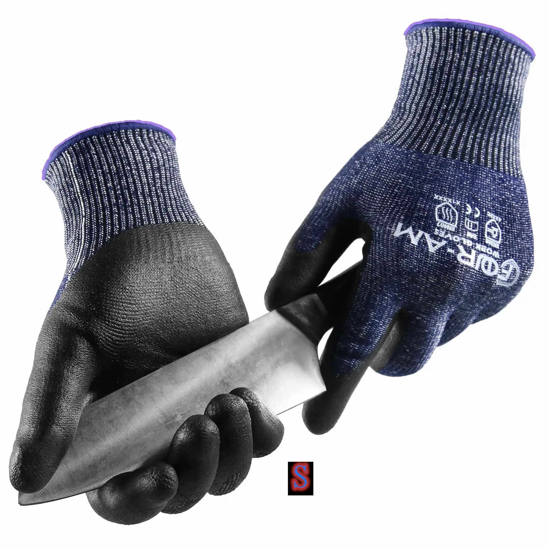 Level 5 Cut Resistant Gloves, 1 Pair Firm Non-slip Grip Gloves, Durable & Foam Coated Work Gloves, Touchscreen Compatible Gloves for Men & Women