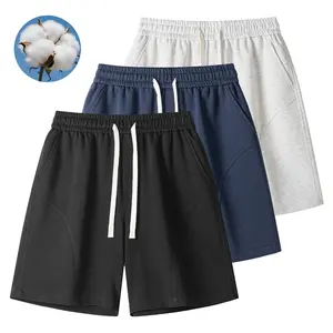 3Pac Men’s Casual Sweat Shorts, elastic drawstring waist, loose fit shorts, summer streetwear | 1 pack/3 packs bundle
