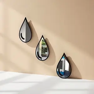6pcs Waterdrop Acrylic Wall Stickers, DIY Self-Adhesive Decorations for Office Living Room Bedroom, Removable High-Quality Design