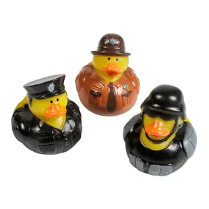 2 1/4" Law Enforcement Police, S.W.A.T. & State Trooper Rubber Ducks - 12 Pc.