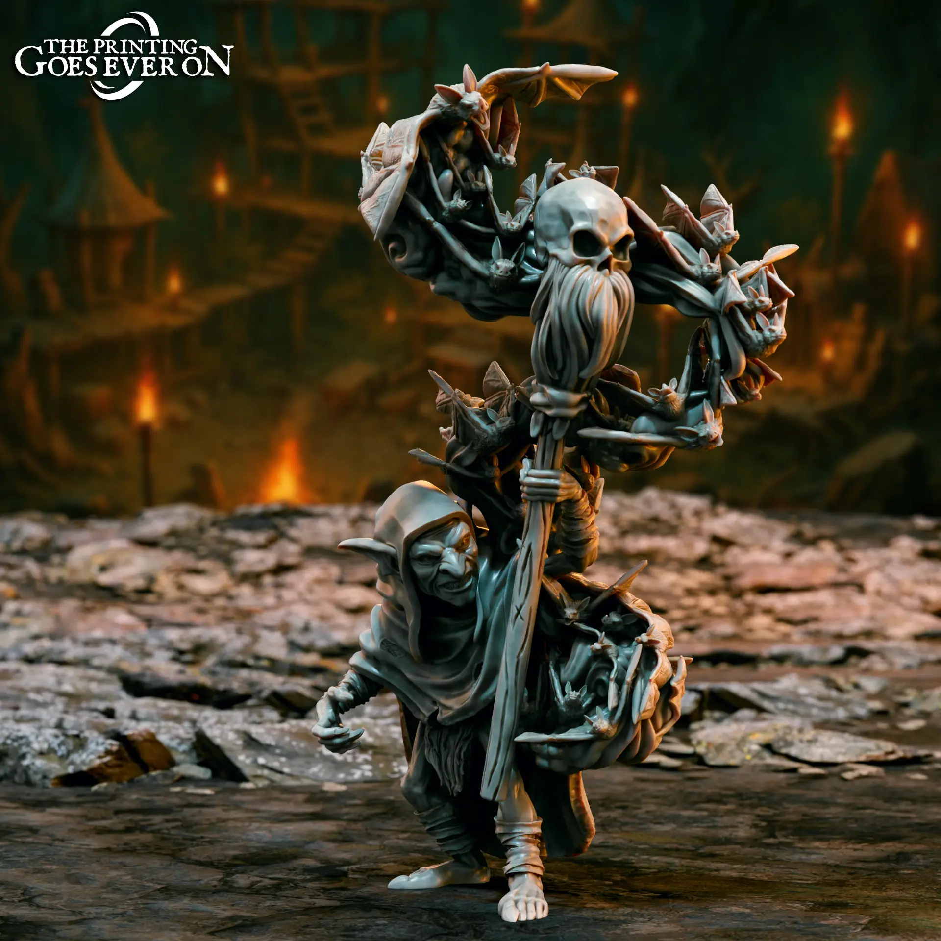 Unpainted Goblin Shaman pack of 3
