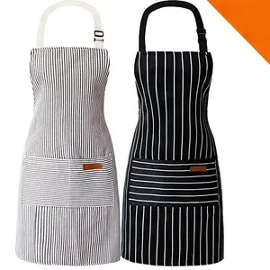 Adjustable Kitchen Cooking Aprons for Women & Men, Chef Apron with Pockets, 2 Pcs Multicolor Design, Ideal for Home Cooks