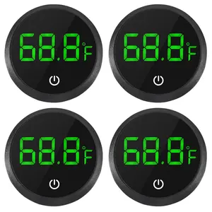 4pcs Fish Tank Digital Thermometer Accurate LED Display to ±0.9°F Aquarium Temperature Measurement Suitable for Fish Axolotl Turtle and Other Aquatic Life