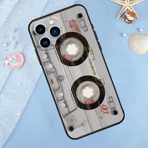 Vintage Retro Cassette Tape Design  Case for 17 16 15 14 13 12 11 Pro Max Mini X XR XS 7 8 Plus SE Shockproof Protective Cover	 phone accessories