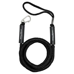 Beach Rat 7-14’ Bungee Boat Anchor & Dock Line with Stainless Steel Clip – Reduces Shock to Anchors, Docks, Cleats & Pylons – Boat Rope That Stretches – Beach Rat Anchor Accessory