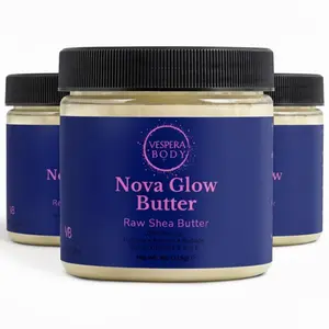 Vespera Body Nova Glow Shea Body Butter 3-Pack Bundle for Stretch Marks, Extreme Dry Skin, Scars & Eczema Moisturizer, 3x4oz