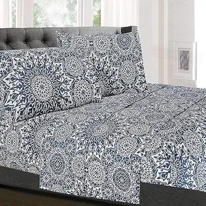 King Size Sheets - Breathable Luxury Bed Sheets with Full Elastic & Secure Corner Straps Built In - 1800 Supreme Collection Extra Soft Deep Pocket Bedding Set, Sheet Set, King, Oasis