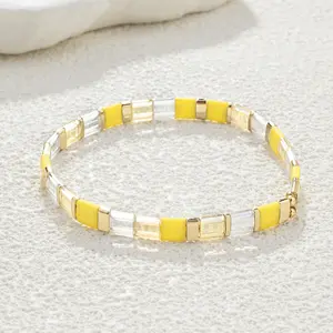 KELITCH Tila Beaded Stretch Bracelets Colorful Friendship Bracelets Stackable Jewelry Women Bangles