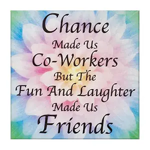 JennyGems Chance Made Us Coworkers but Fun and Laughter Made Us Friends Sign - Coworker Gifts, Office Decor