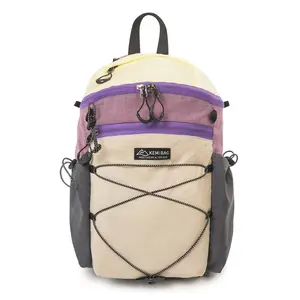 Casual sports children's hiking backpack, fashionable color-blocking design, school bag for primary school students, outdoor trekking backpack