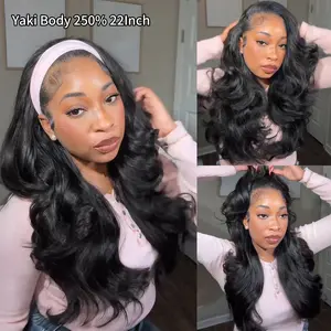 Salon Style at Home-Pre-Styled Half Wig Yaki Body/Yaki Straight/Kinky Curly Human Hair Wig With Drawstring Minimal/No Leave Out Upgrade Wigs for Black Women Beginner Friendly No Sew in No Glue Glueless Clip In Half Wig#Summervibes summerwins