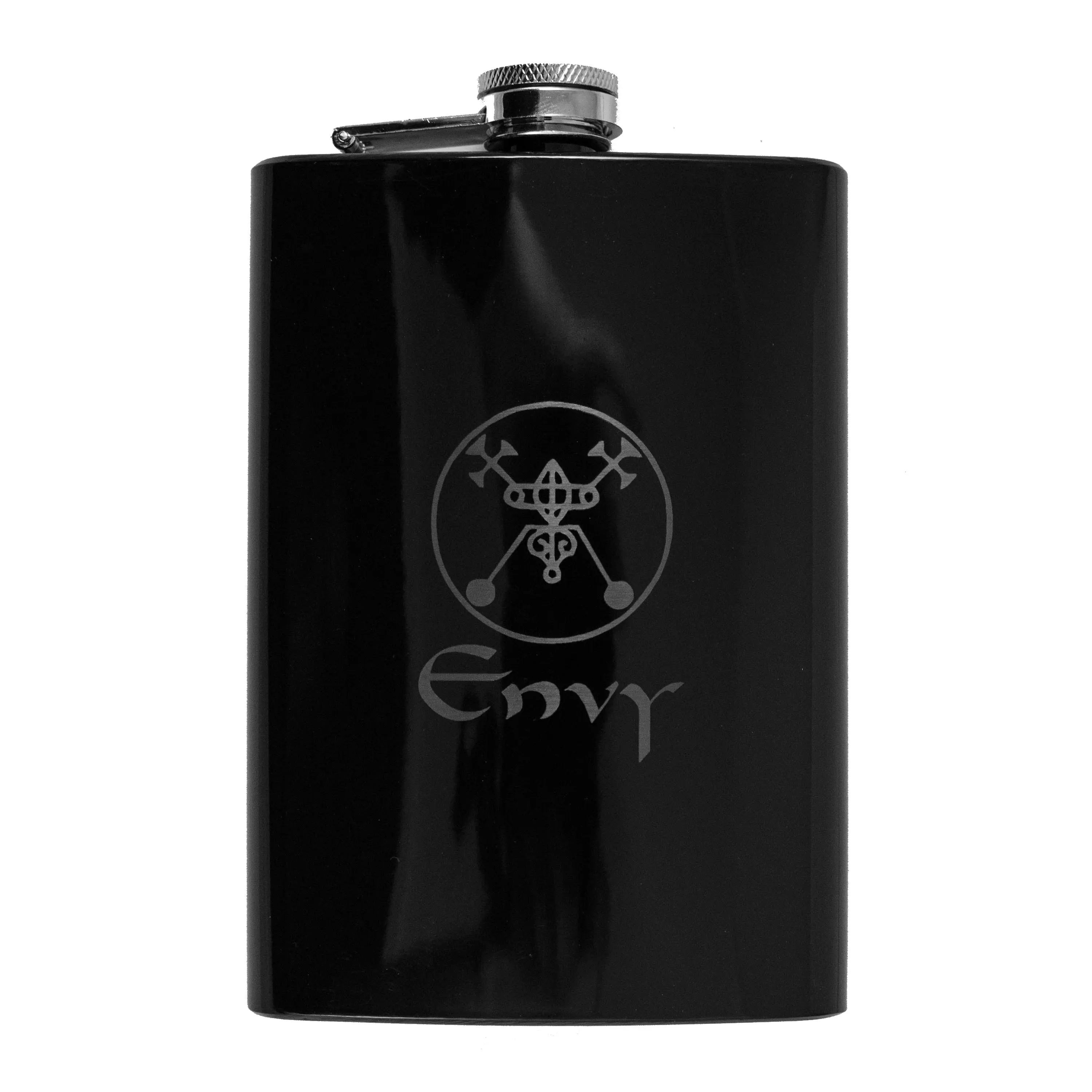 8oz BLACK Seven Deadly Sins ENVY Flask L1