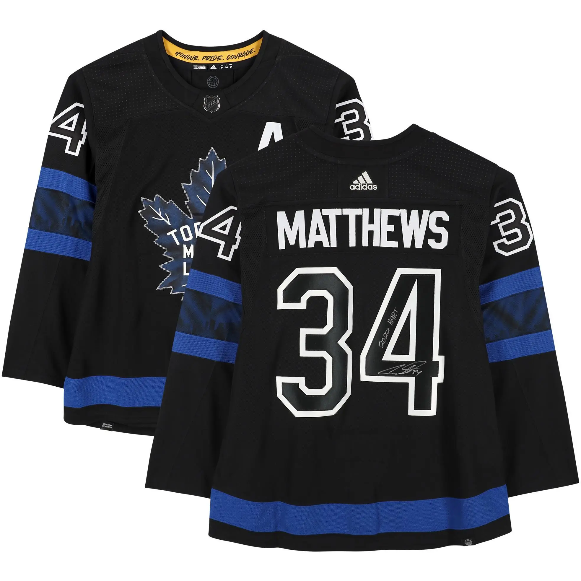 Auston Matthews Toronto Maple Leafs 2022 Hart Trophy Winner Autographed Black Alternative Adidas Authentic Jersey with "2022 Hart" Inscription - Fanatics Authentic Certified - NHL Memorabilia