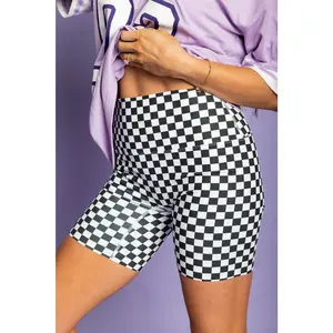 WKND Checkered Biker Shorts