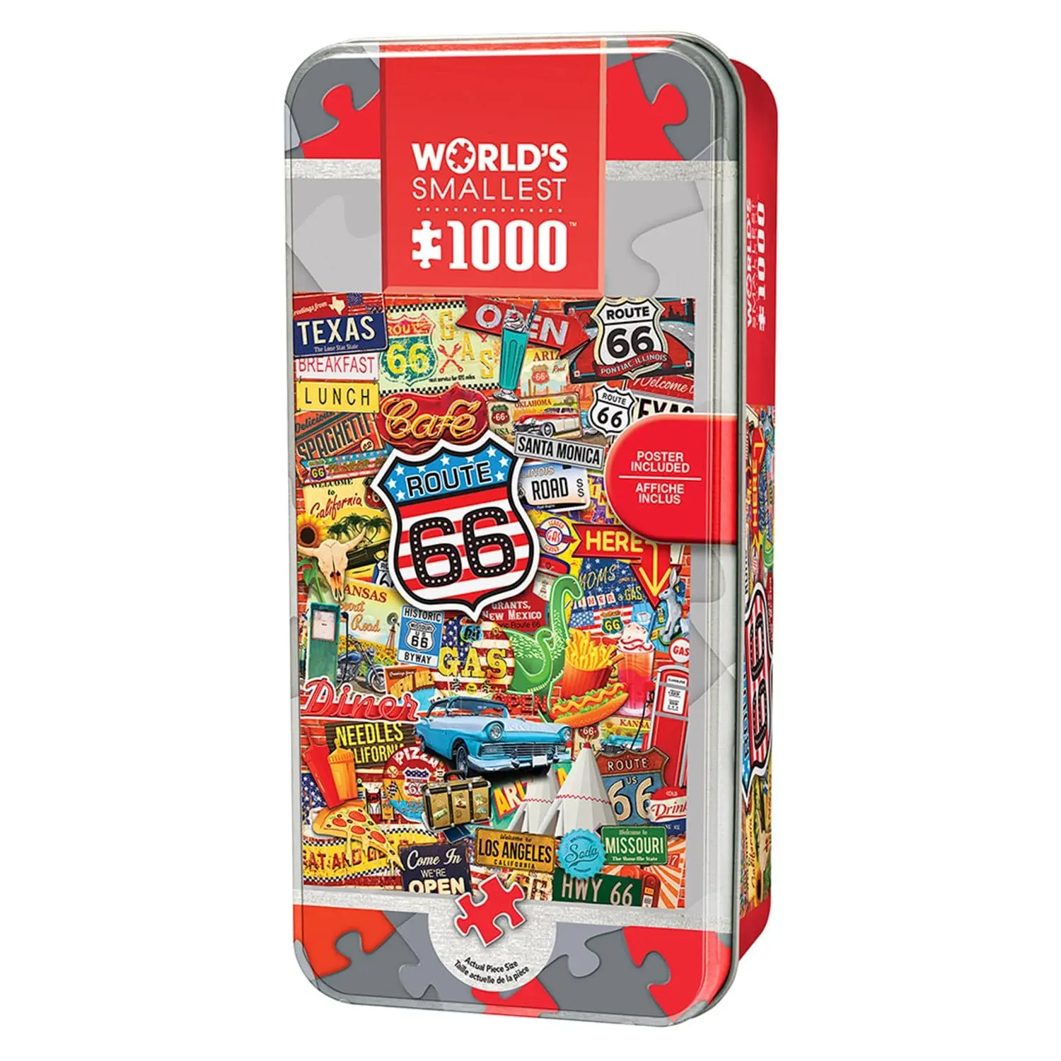 World's Smallest - Route 66 1000 Piece Jigsaw Puzzle World's Smallest - Route 66 1000 Piece Jigsaw Puzzle