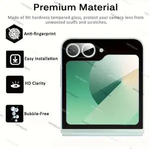 Samsung Z Flip 7 6 5 Screen Protector 3 Pcs Tempered Glass 9H Hardness HD Transparent Anti Scratch Blue Light Filter Anti Fingerprint for Galaxy Z Flip Series