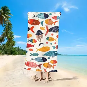 Colorful Fish Oversized Beach Towel For Men And Women, Extra Large Pool Swimming Bath Towels, Lounge Chair Towel, Beach Towels For Adults