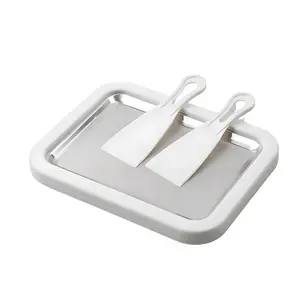 Rolled Ice Cream Maker, At Home Rolled Ice Cream Kit, Diy Homemade Rolled Ice Cream Tray, Suitable for Families and Parties