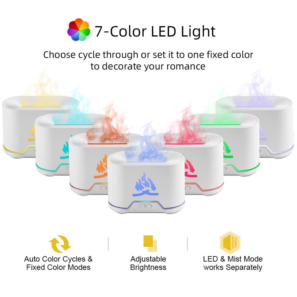 Remote Control Aromatherapy Diffuser with Simulated Flame Lamp Air Humidifier Bedroom Essential Oil Diffuser 300ml for Relaxation aroma life shop usb colorful operation mini 2-in-1 travel