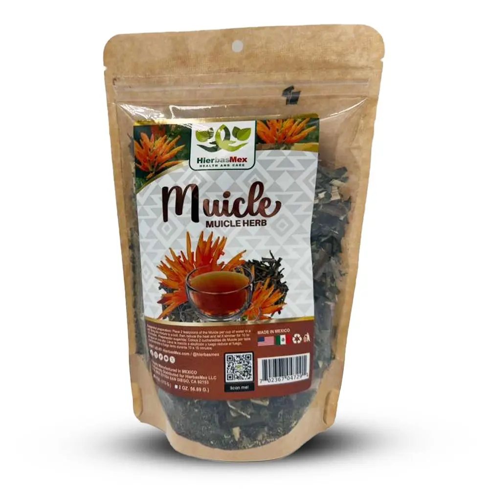 Hierbasmex Muicle Herb Organic Tea - Authentic Mexican Herbal Remedy - 4oz Loose Leaf - Mexican Honeysuckle Herb - Traditional Mexican Tea Natural Herbs Tea Dietary Edible Tea