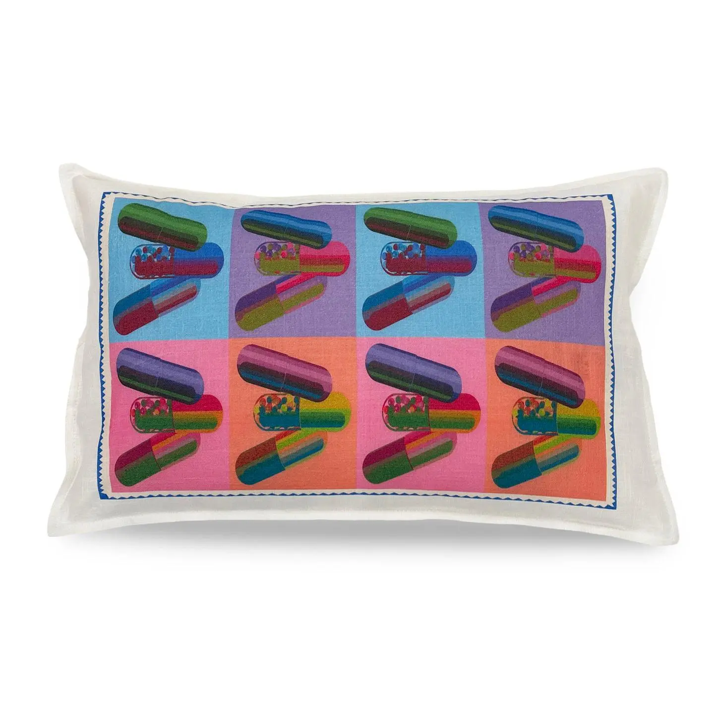 Ode To Hurst Neon Linen Cotton 20x12 Lumbar Pillow