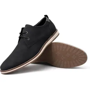 Men's Dress Shoes, Mens Oxford Shoes, Leather Stylish Lace-up Wingtip Brogues, Business Casual Formal Derby Shoe