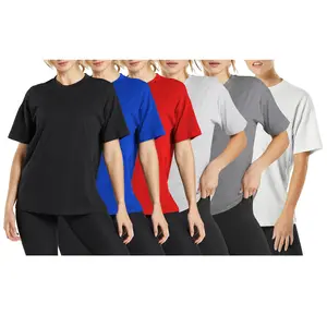 Women's 6-Pack Loose Fit Short Sleeve Crew Neck Classic Comfort Tee