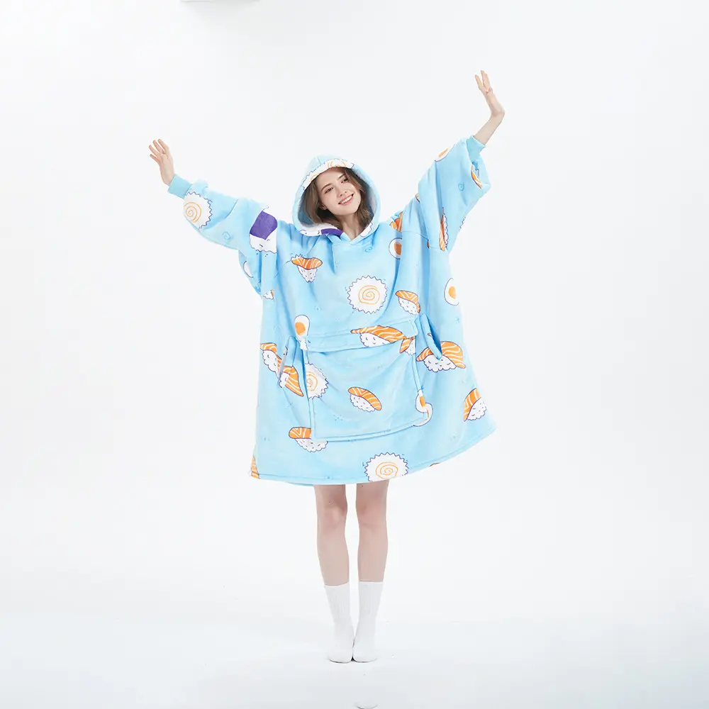 Blue background sushi