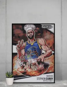 Stephen Curry Prizm Manga 2024 12x17 Poster Golden State Warriors