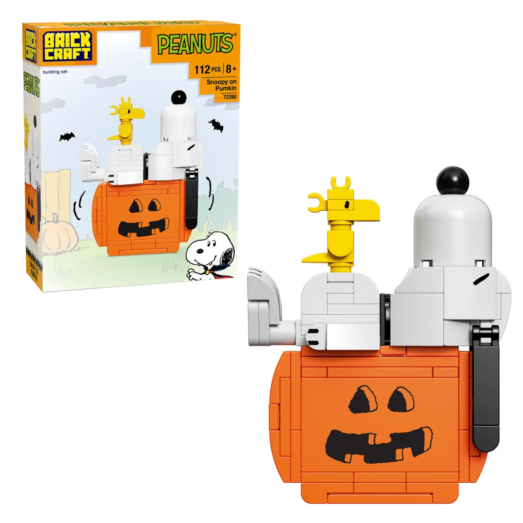 Peanuts Snoopy Sleeping On Pumpkin 122-Piece Building Set Peanuts Snoopy Sleeping On Pumpkin 122-Piece Building Set