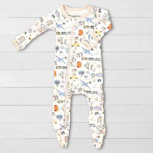 bestaroo baby footie – ultra soft bamboo sleepwear with 2-way zipper, fold-over mittens, foot grips, cozy & snuggly, newborn to 12 months sizes