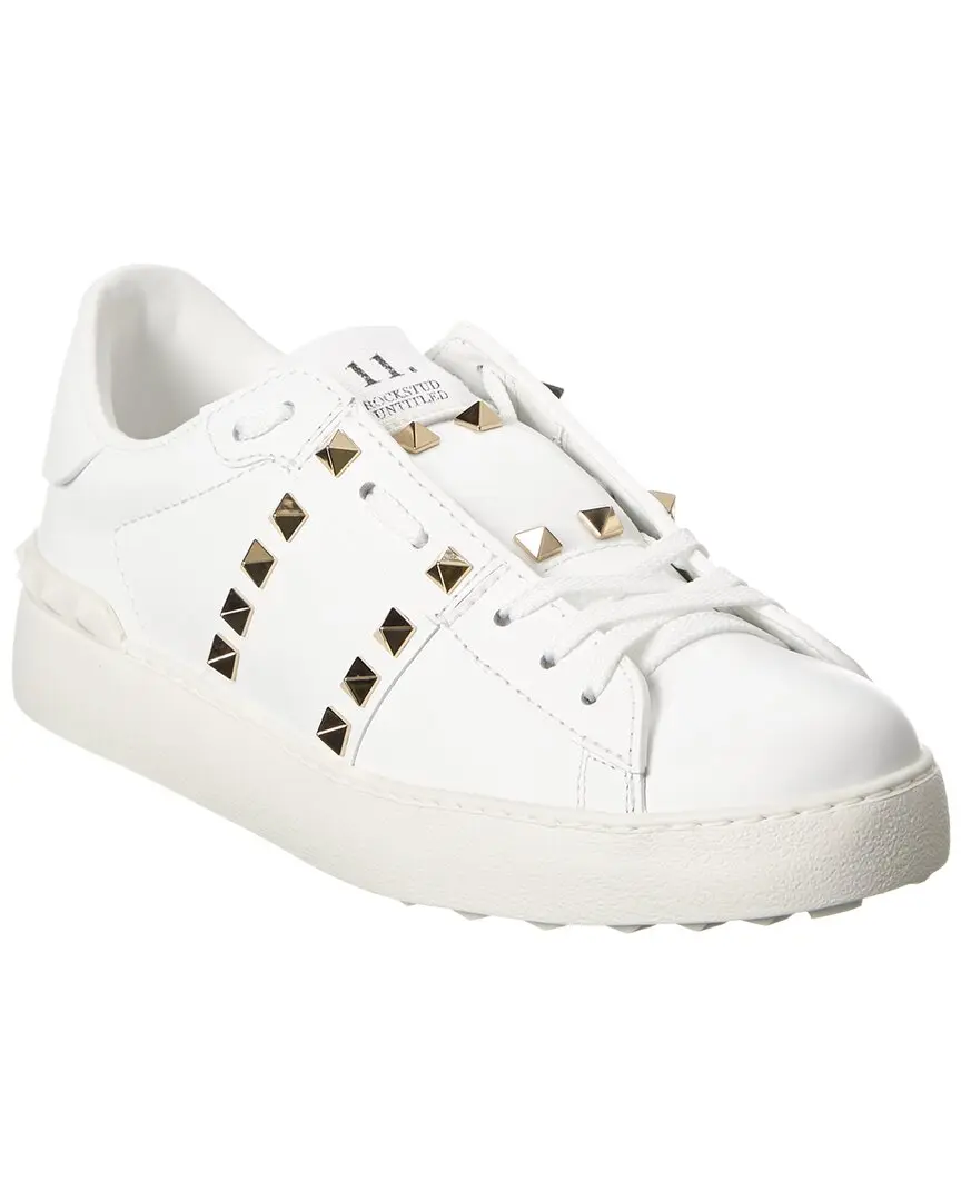 Valentino Rockstud Untitled Leather Sneaker
