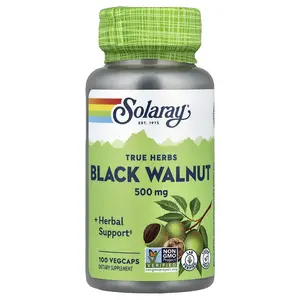 Solaray True Herbs, Black Walnut, 500 mg, 100 VegCaps