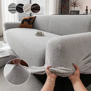 Pet-Friendly Teddy Fleece Sofa Cover, Soft Plush Fabric, Protects Couch From Pet Scratches, Dustproof, Suitable for 1-4 Seater Sofas