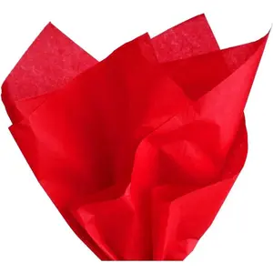 100 Sheets Red Tissue Paper Bulk, 20x15 Inches Wrapping Tissue Paper for Gifts, Bags, Crafts, Holidays, Birthdays, Party Decorations