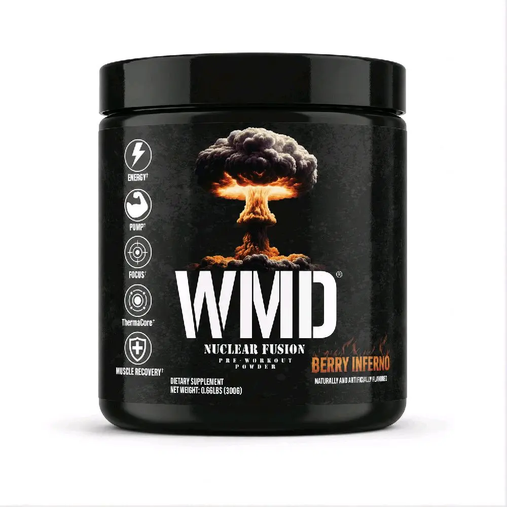 WMD Supplements Nuclear Fusion Pre-Workout Powder – Berry Inferno, 300g
