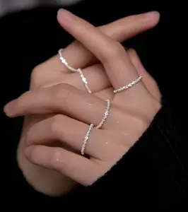 925 Sterling Silver Simple Twist Strand Ring (Size 3.5, 4, 5, 5.5, 6.25, 7)