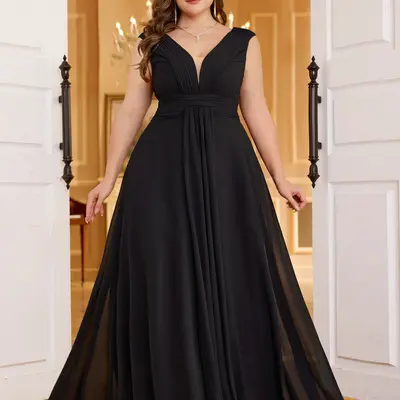 Plus Size Bridesmaid Dresses Black Women
