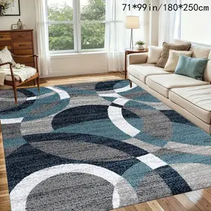 Velvet Soft Luxury Indoor Nordic Velvet Rug, Bohemian Style, Suitable for Living Room, Bedroom, Office, Floral Pattern, Floral Washable Rug