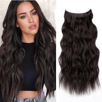 Dark brown single hair extension (with 4 clips)