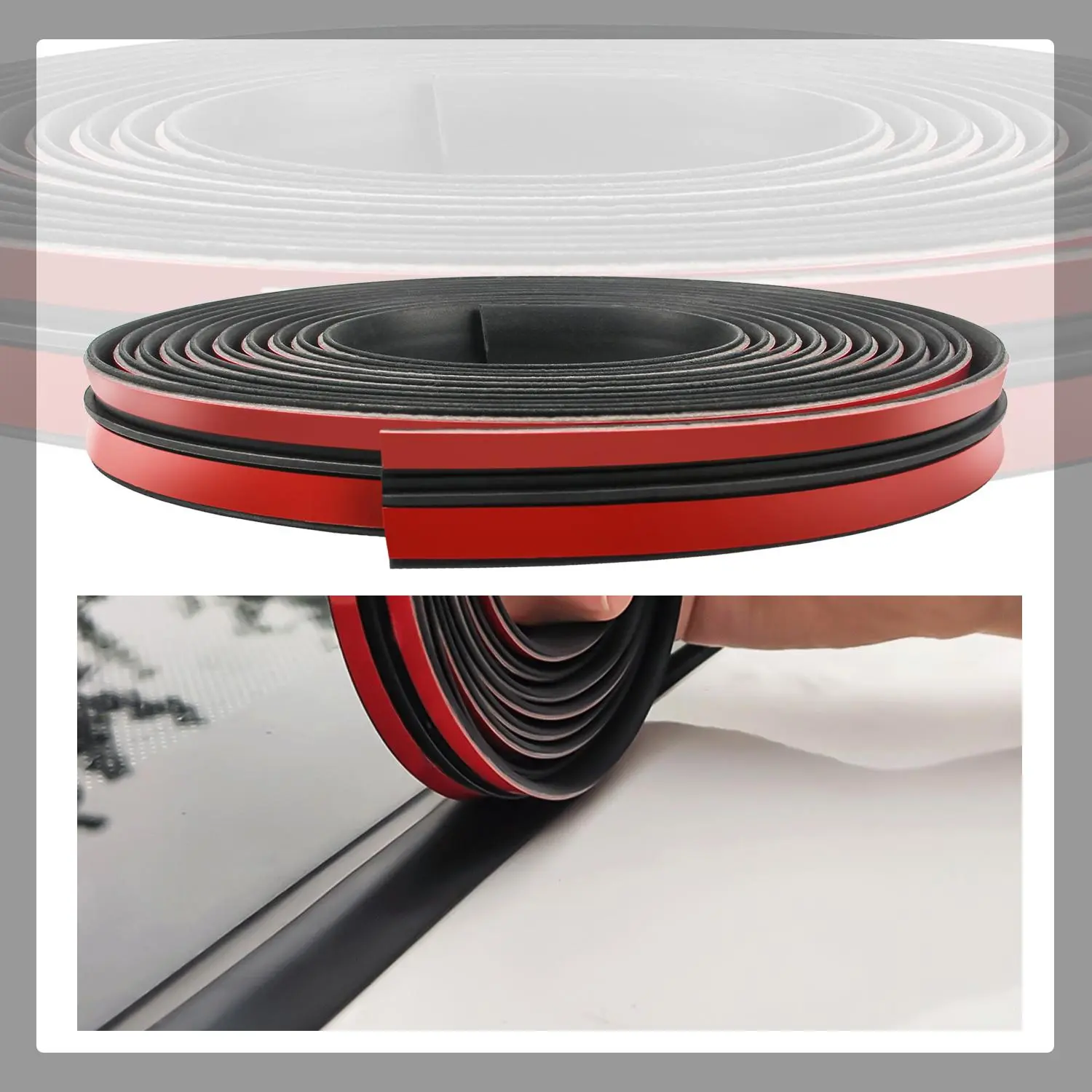 Windshield Rubber Seal Car Weather Stripping Trim T Shape Sealing Strip for Car Front Rear Adhesive Rubber Seal Strip