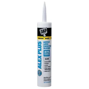 Dap 18156 Clear Acrylic Latex Caulk With Silicone - Moistureproof, Seals Gaps for Home Improvement, Building Supplies