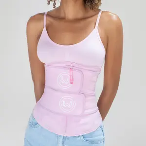 What Waist Pink Girlie Vapor Band - ThermaTech Lined Feminine Shapewear for Women Basic Minimalist Supportive Waist Trainer