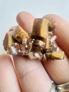 19g Vanadinite crystal cluster red/brown Hexagonal Crystal Mineral Specimen