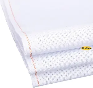 Classic Reserve Aida Cross Stitch Fabric, 14 Count White Cotton Cloth for Embroidery (59 x 39 Inch)