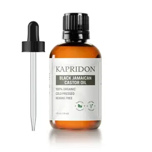 Kapridon Premium Black Jamaican Castor Oil Serum for Hair Growth and Lash Care - 100% Pure Cold Pressed Ricinus Communis Oil for Natural Hair and Lash Enhancement