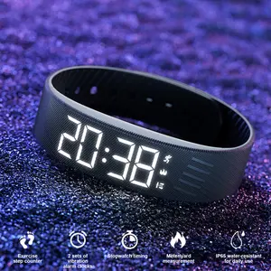 Vibrating Alarm Wristband Waterproof Silent Wrist Shock Bands with Step Counter Pedometer for Heavy Sleepers Students
